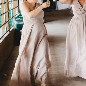 Azazie Black One-Shoulder Slip Gown